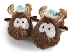 Nici 44131 Hausschuhe Rentier Reny Heart Firgürlich Plüsch Gr 38-41 (L)