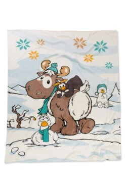Nici 44158 Kuschel-Decke Winter Glamour Rentier Gans Pinguin 125x160cm Plüsch