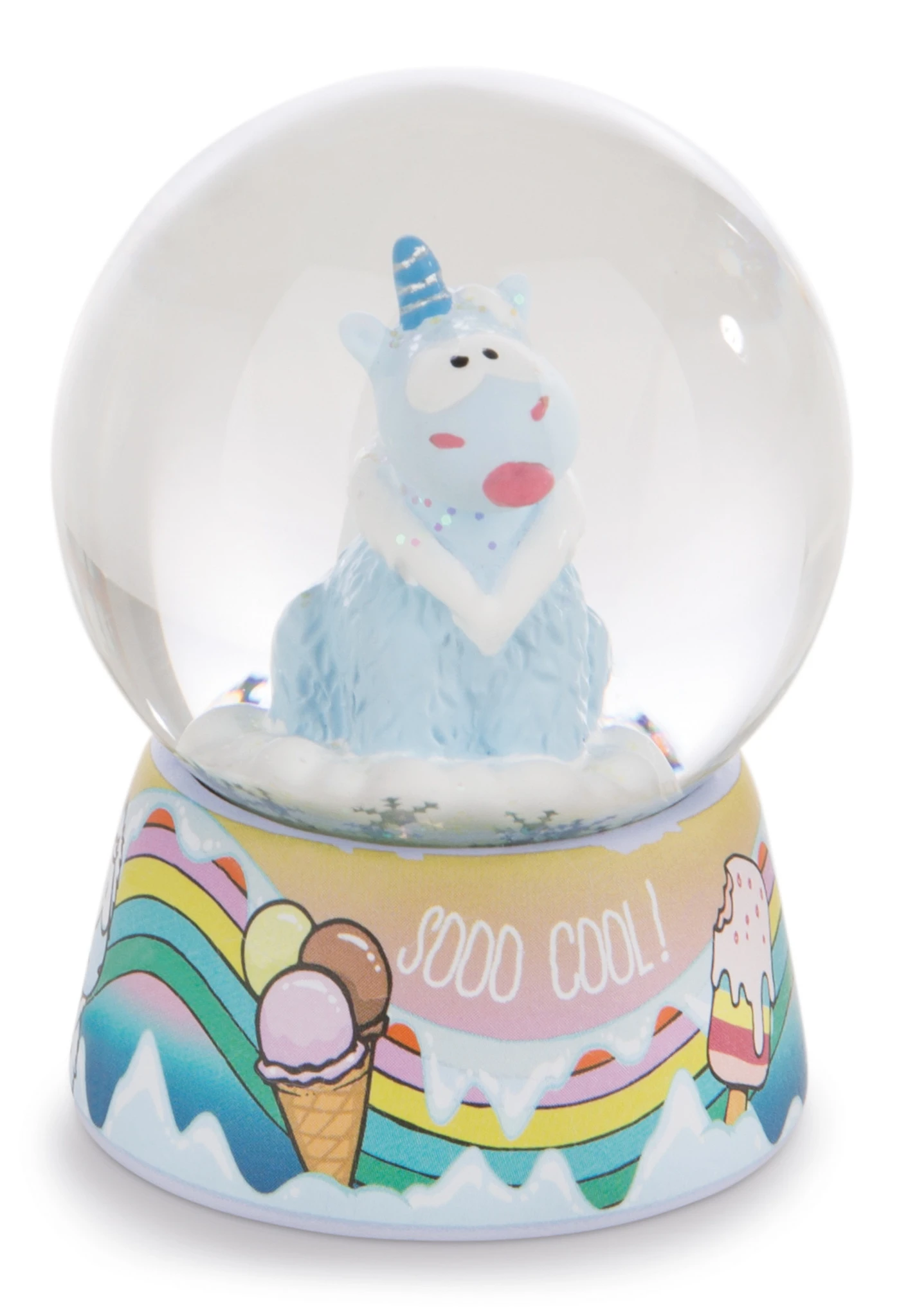 Nici 44176 Schüttelkugel Schneekugel Winter Einhorn Snorre Hornson Ca 6,5cm