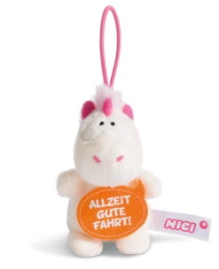 Nici 44982 Message To Go Loop 8cm Einhorn Theodor - ALLZEIT GUTE FAHRT -Nici 44982 01 HA Frei 1664x2048