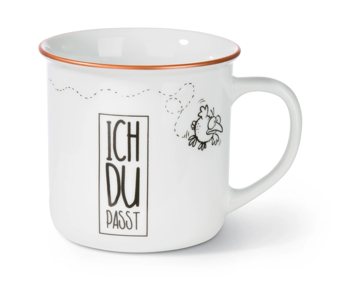 Nici 45039 Porzellantasse metallic "Ich Du Passt" bronze metallic Vögel Nici 45039 Porzellantasse Metallic "Ich Du Passt" Bronze Metallic Vögel -Nici