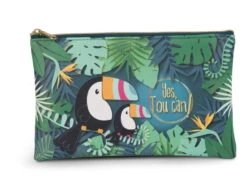 Nici 45175 Flaches Mäppchen Tukan Aus Kunstleder Ca 20x12cm Tropicano Toucan