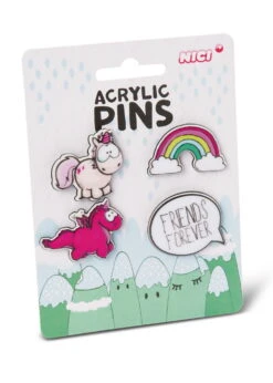 Nici 45702 SET Acryl Pins Einhorn Theodor & Friends Regenbogen Auf Header-Karte -Nici 45702 02 ZA Frei 1462x2048