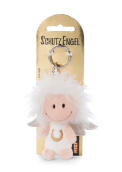 Nici 46120 Schlüsselanhänger Schutzengel Weiß Mit Hufeisen 7cm Plüsch