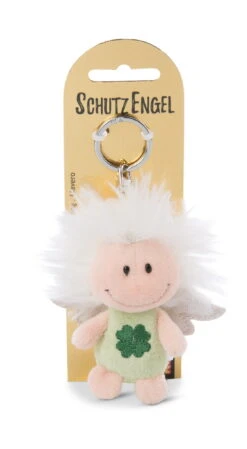 Nici 46123 Schlüsselanhänger Schutzengel Grün Mit Kleeblatt 7cm Plüsch