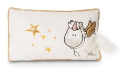 Nici 46556 Kissen Einhorn-Engel Angelia Rechteckig 43x25cm Plüsch Weiß-gold