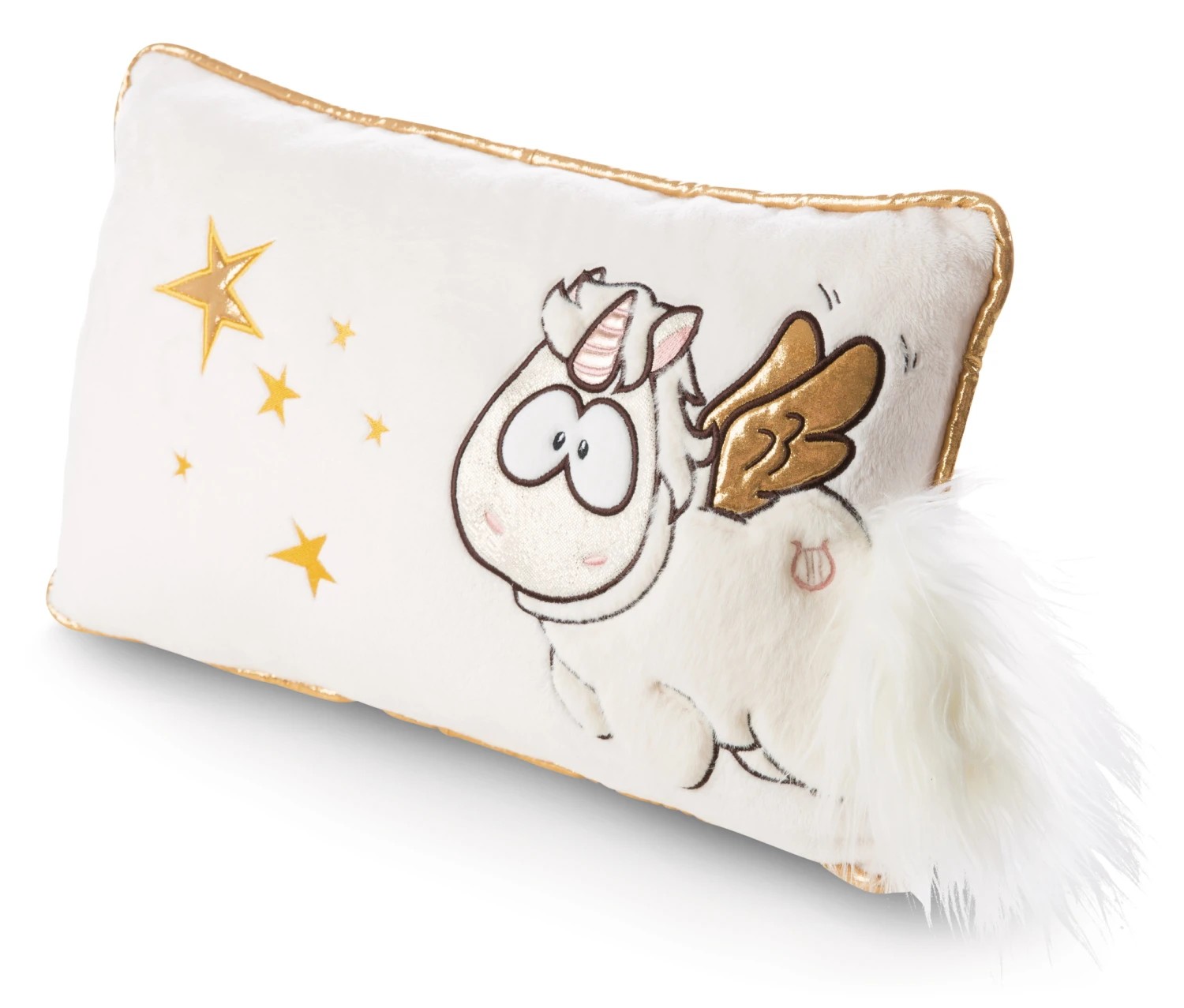 Nici 46556 Kissen Einhorn-Engel Angelia rechteckig 43x25cm Plüsch weiß-gold Nici 46556 Kissen Einhorn-Engel Angelia Rechteckig 43x25cm Plüsch Weiß-gold -Nici