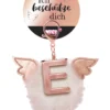 Nici 46974 Taschenanhänger Schutzbommel Mit Flügeln + Pompon Metallbuchstabe E
