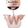Nici 46991 Taschenanhänger Schutzbommel Mit Flügeln + Pompon Metallbuchstabe W