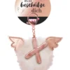 Nici 46992 Taschenanhänger Schutzbommel Mit Flügeln + Pompon Metallbuchstabe X