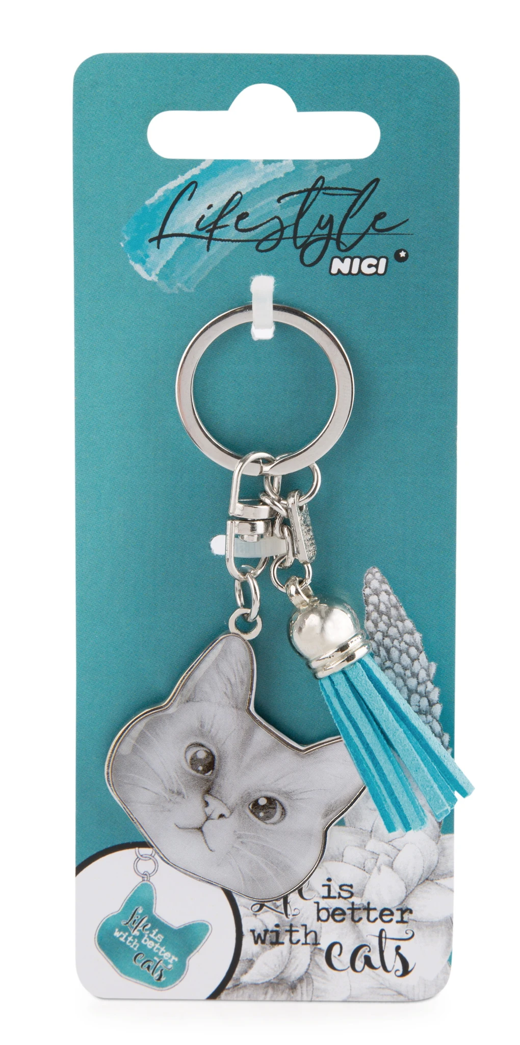 Nici 48093 Schlüsselanhänger weisse Katze Meowlina 8cm Life is better with cats Nici 48093 Schlüsselanhänger Weisse Katze Meowlina 8cm Life Is Better With Cats -Nici