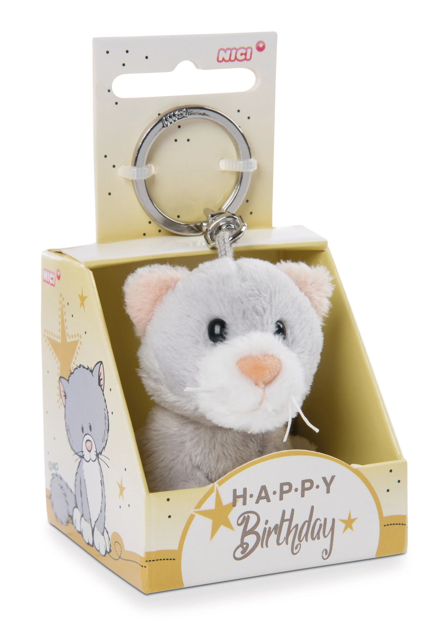 Nici 48122 Schlüsselanhänger Message Friends 6cm - Katze "Happy Birthday" Nici 48122 Schlüsselanhänger Message Friends 6cm - Katze "Happy Birthday" -Nici