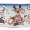 Nici 48333 Kissen Rentier Hase Meise Pingu 43x25cm Plüsch Winter Friends GREEN