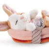 Nici 48707 Sleeping Pets Bunnies Hase Karamell Punkte 12cm Schlafend Im Körbchen