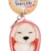Nici 48834 Schlüsselanhänger Sleeping Pets 10cm Plüsch - Hund Cremefarben