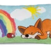 Nici 49163 Kissen Fuchs Fridalie 43x25cm Plüsch Regenbogen Forest Friends GREEN