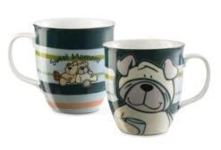 Nici 27610 Porzellantasse Hund Mops Kaffeetasse Teetasse