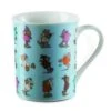 Nici 28525 Tasse Jolly Mäh Allover Bunte Schafe Blau Porzellan Kaffeetasse
